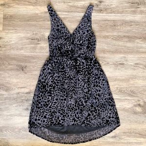 H&M Black & Gray Animal-print Dress